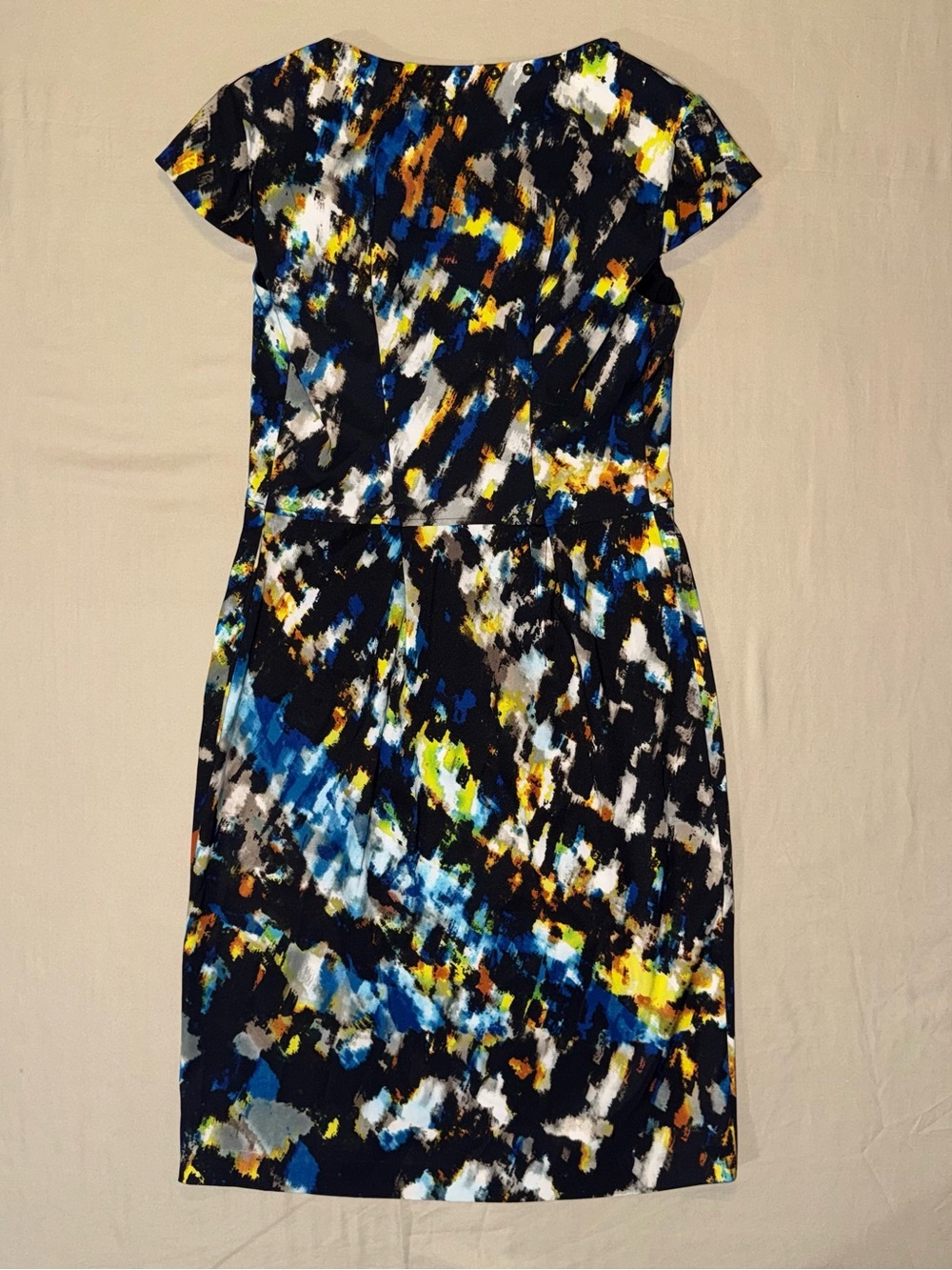 Nine West Abstract Print Stud Detail Dress Size 10 - Picture 3 of 11
